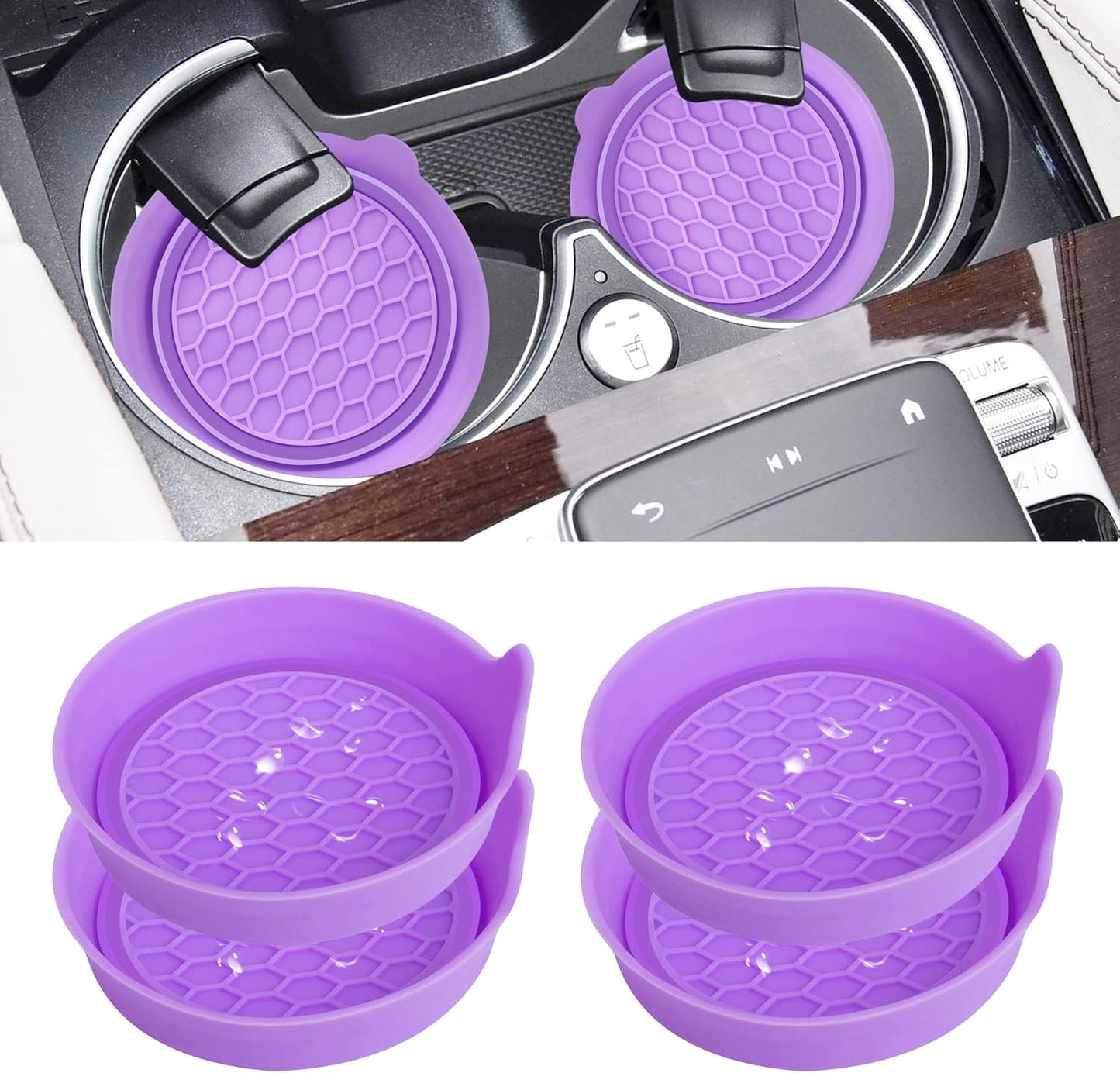 Car Cup Coaster Universal Non-Slip Bling Crystal Organzier
