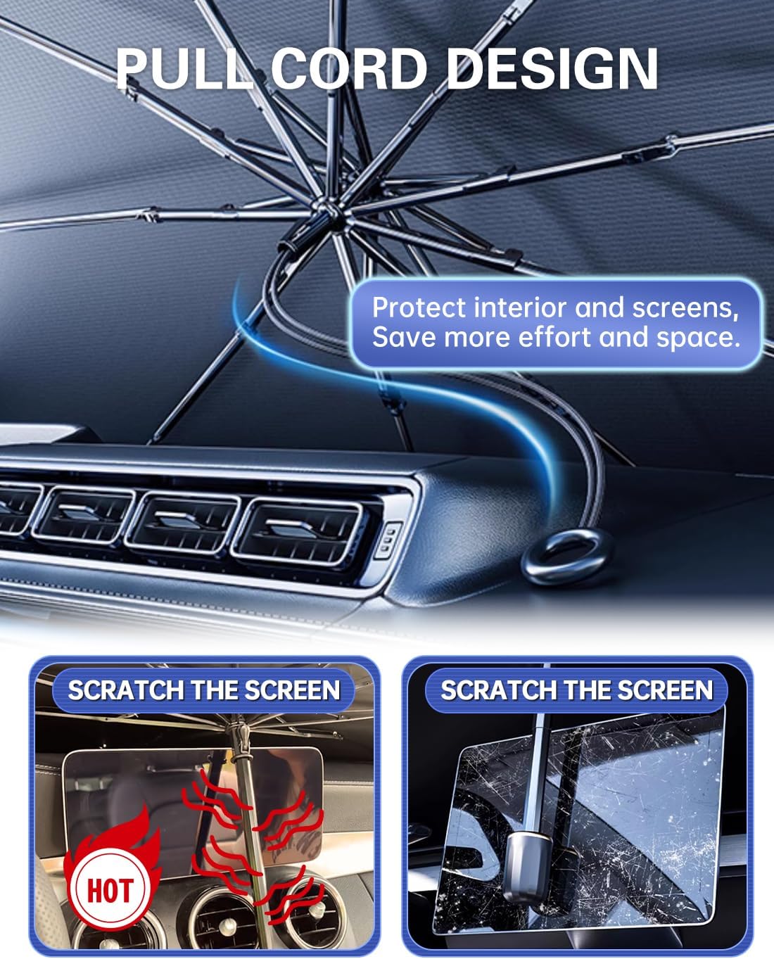 Car Windshield Sun Shade Foldable Umbrella Cover