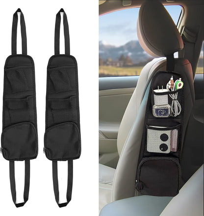 2PCS Car Seat Storage Hanging BagMulti-Pocket Seat Side Organizer