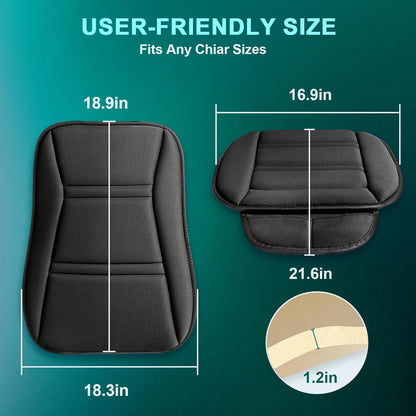 Car Memory Foam Back Support Adjustable Seat Cushion