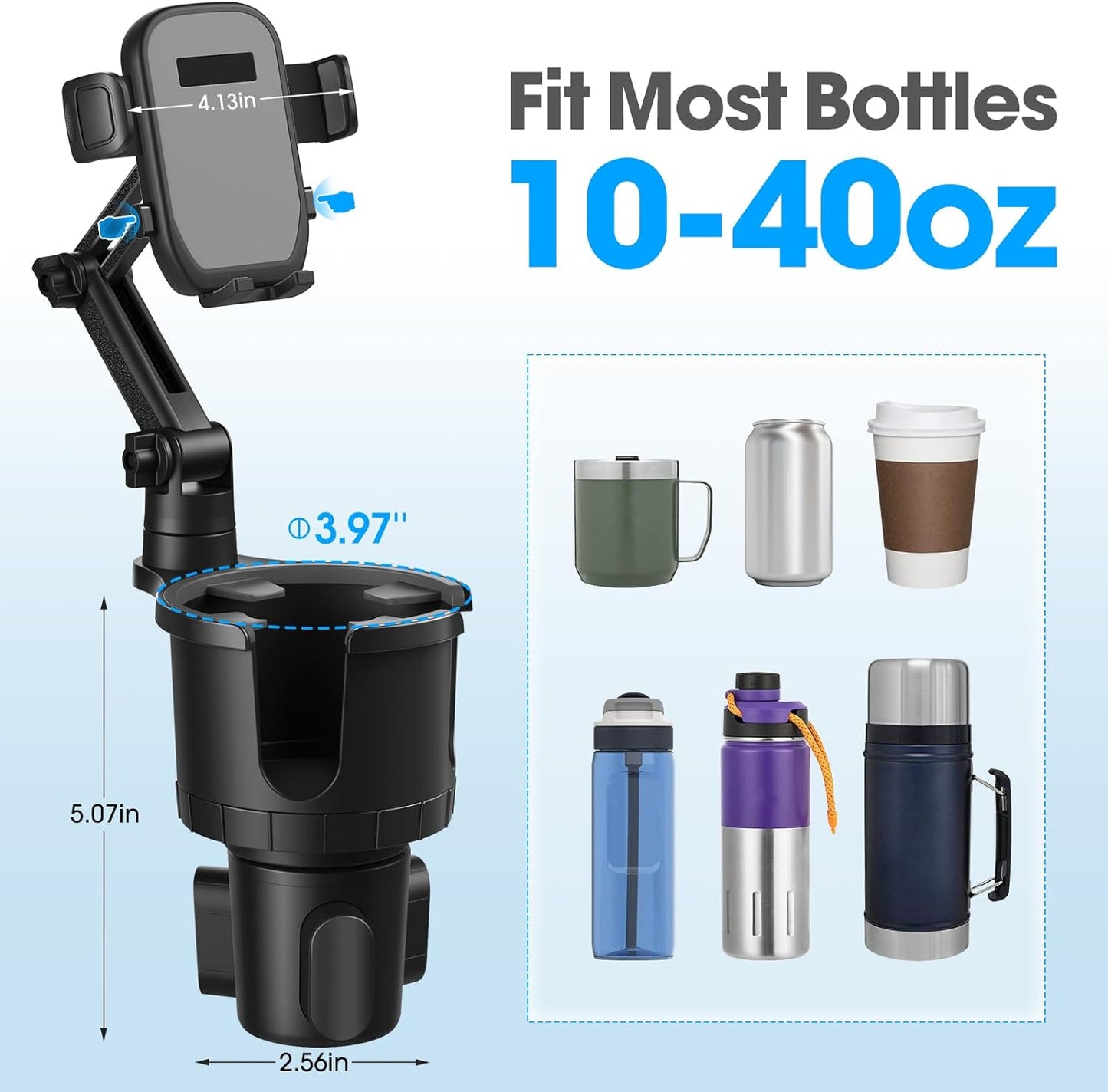 Car Cup Phone Holder Mount Expandable Base Cupholder