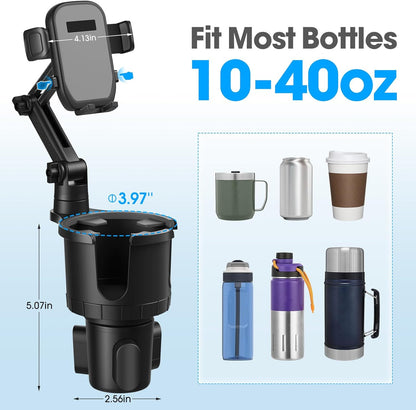 Car Cup Phone Holder Mount Expandable Base Cupholder