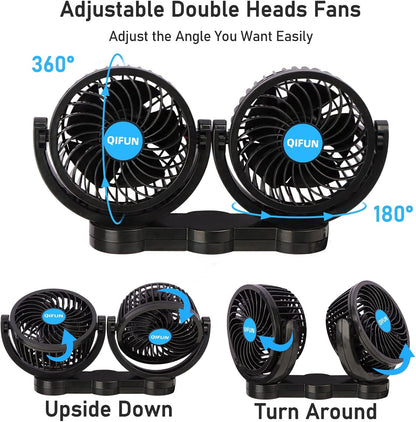 Car Fan Cool Gadgets Passenger Portable 360° Fan