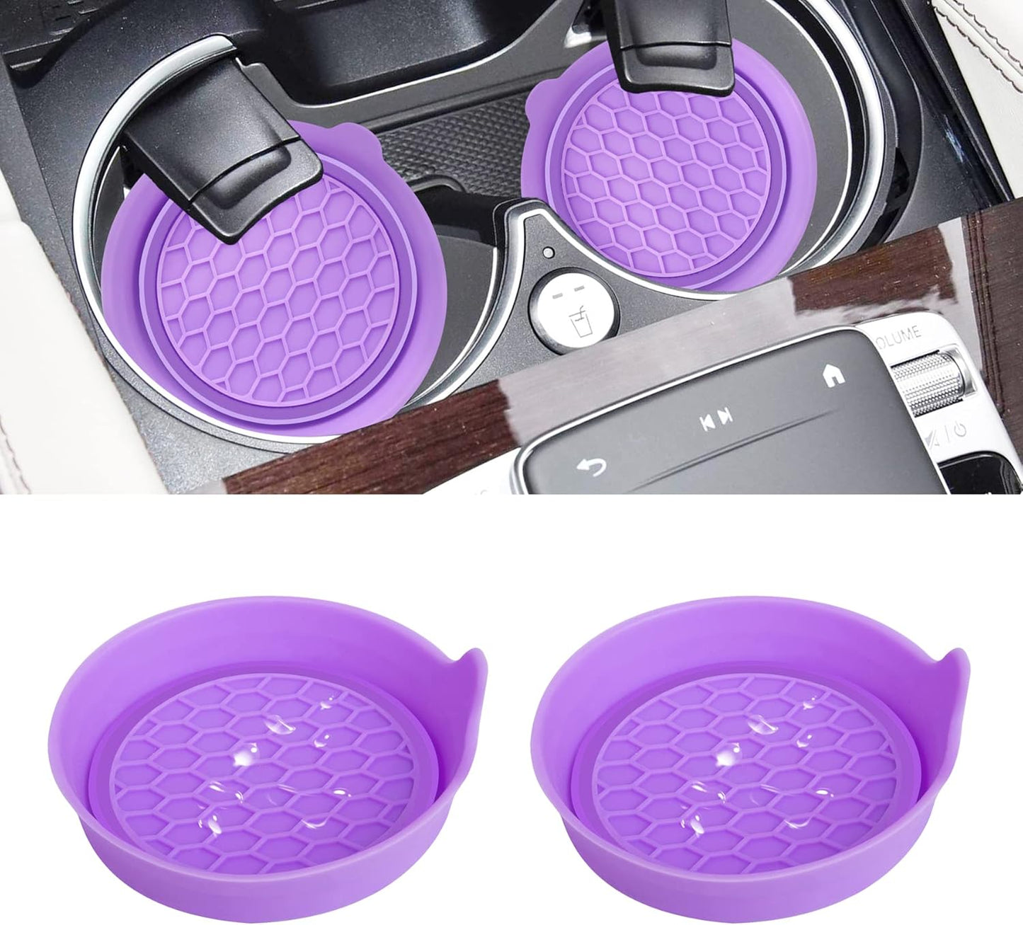 Car Cup Coaster Universal Non-Slip Bling Crystal Organzier