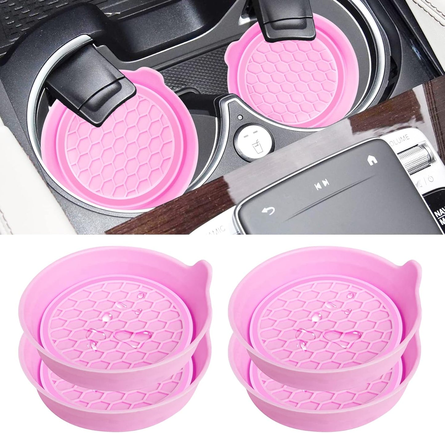 Car Cup Coaster Universal Non-Slip Bling Crystal Organzier