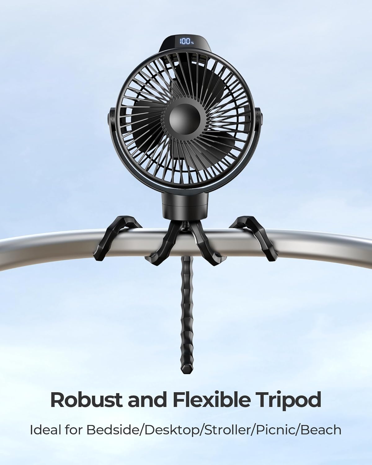 Car Baby Portable Stroller Rechargeable Battery 3 Speeds Fan