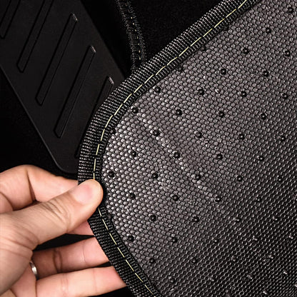 Car Waterproof Universal Floor Mats Faux Leather Anti-Slip Nibbs Driver Heel Pad 4 Packs