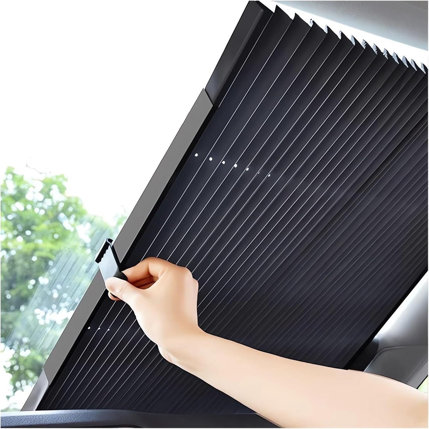 Car Retractable Curtain with UV Protection Cool Windshield Sunshade