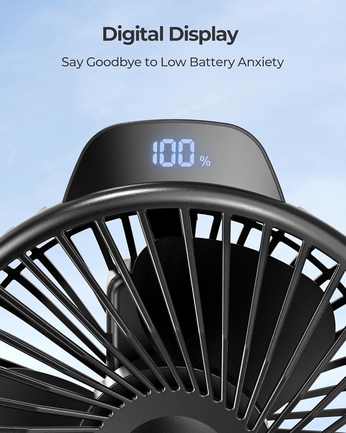 Car Baby Portable Stroller Rechargeable Battery 3 Speeds Fan