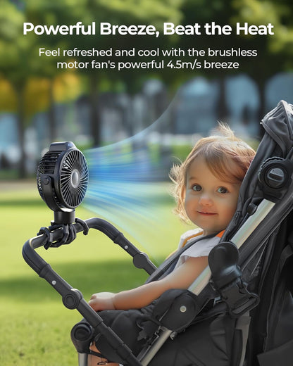 Car Baby Portable Stroller Rechargeable Battery 3 Speeds Fan