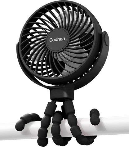 Car Baby Stroller Clip USB Rechargeable Portable Fan