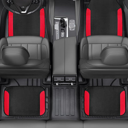 4 PCS Car Floor Mats Anti-Slip Universal Front Rear Carpet Waterproof Rug Floor Mats