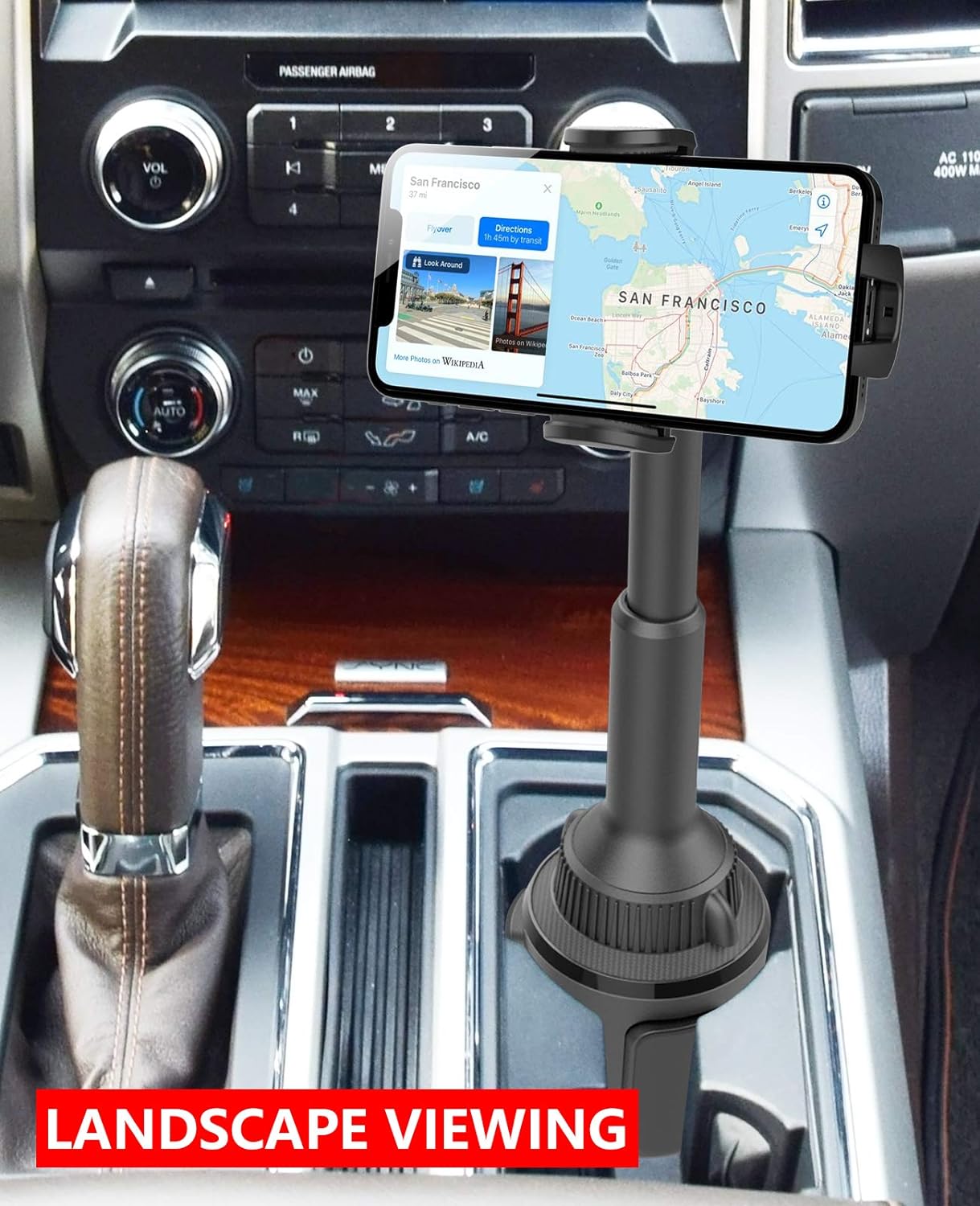 Car Solid Cup Mount Quick Extension Long Arm Fast Phone Holder