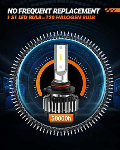 Car LED Headlight Bulbs 18000LM Super Headlamp Lights 9005/HB3 2 Packs