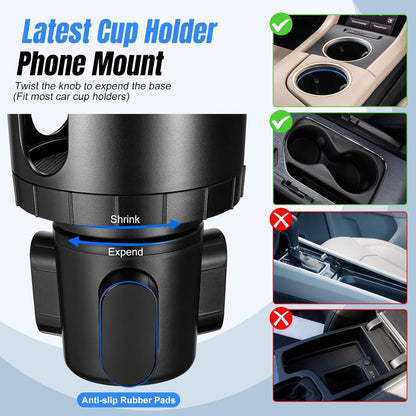 Car Hill Cup Mount Upgraded Phone Holder Expander