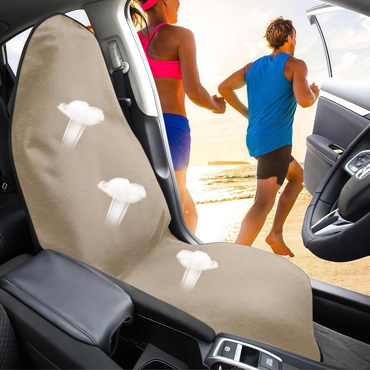 Car Seat Towel Cushion for Gym Workout Running Swimming Hiking