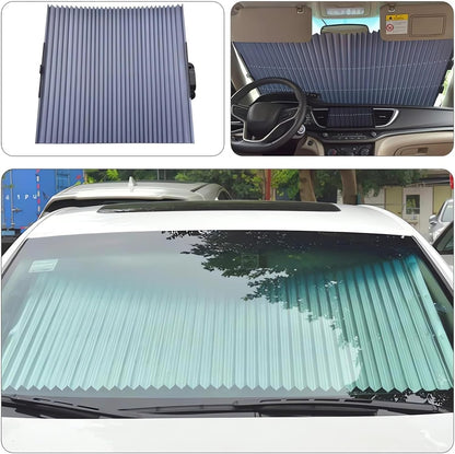 Car Retractable Curtain with UV Protection Cool Windshield Sunshade