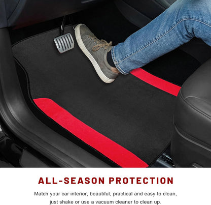 4 PCS Car Floor Mats Anti-Slip Universal Front Rear Carpet Waterproof Rug Floor Mats