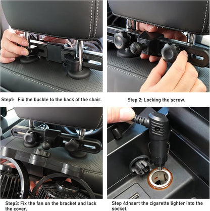 Car Fan Cool Gadgets Passenger Portable 360° Fan