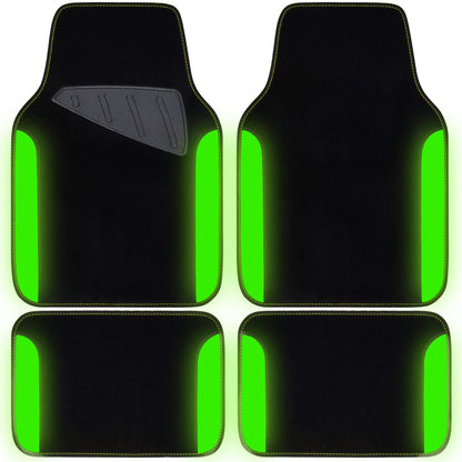 Car Waterproof Universal Floor Mats Faux Leather Anti-Slip Nibbs Driver Heel Pad 4 Packs