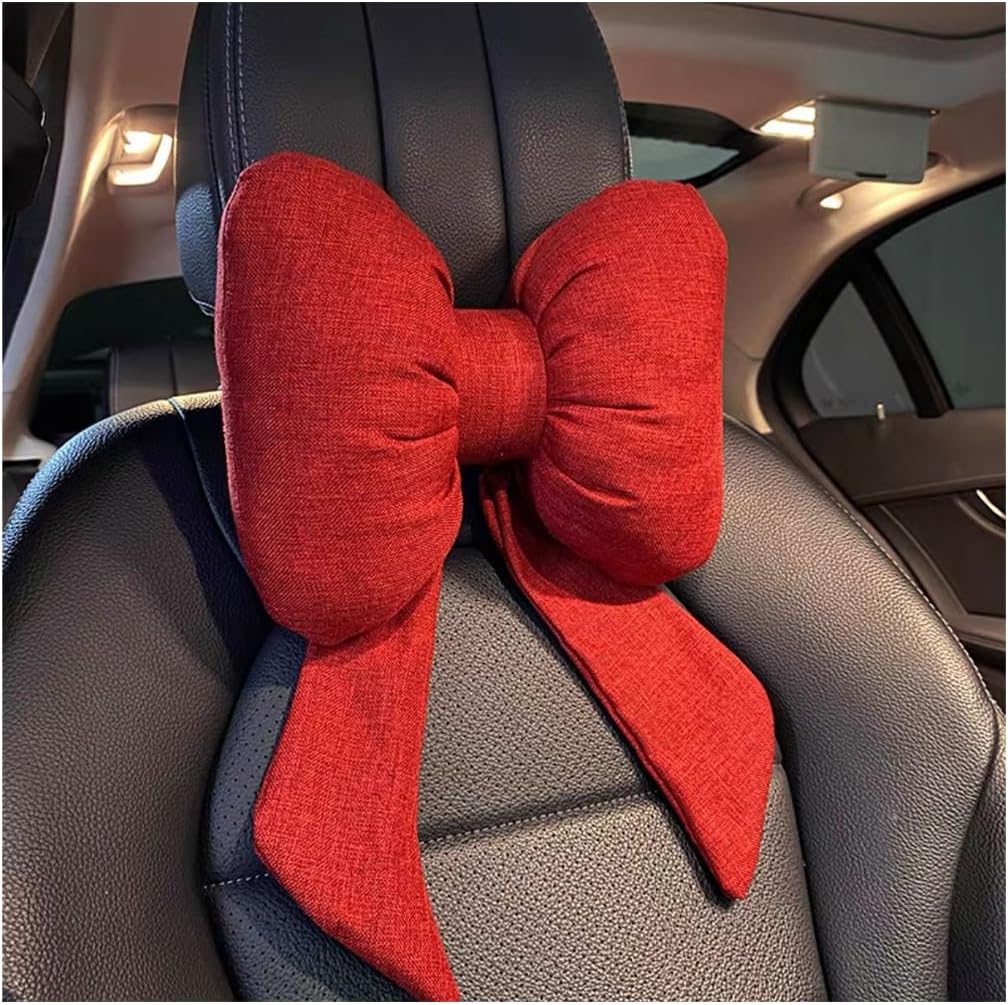 Car Bow Headrest Pillow Breathable Memory Neck Pillow