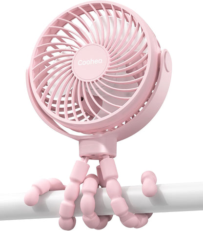 Car Baby Stroller Clip USB Rechargeable Portable Fan