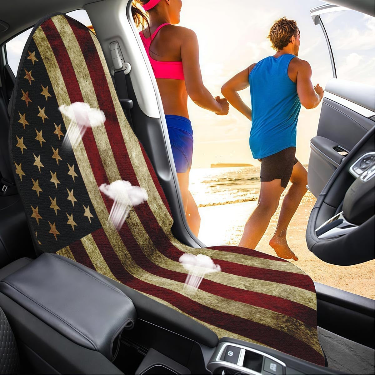 Car Seat Towel Cushion for Gym Workout Running Swimming Hiking