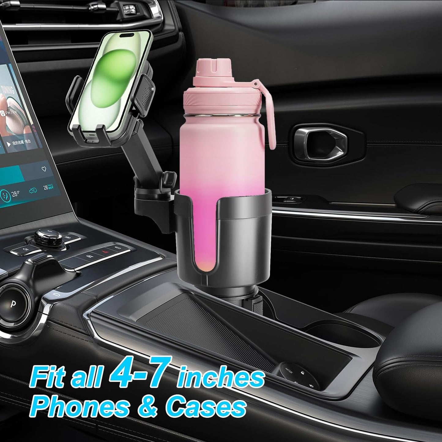 Car Cup Holder Phone Mount 2 in 1 Expander