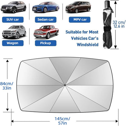 Car Windshield Sun Shade Foldable Umbrella Cover