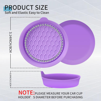 Car Cup Coaster Universal Non-Slip Bling Crystal Organzier