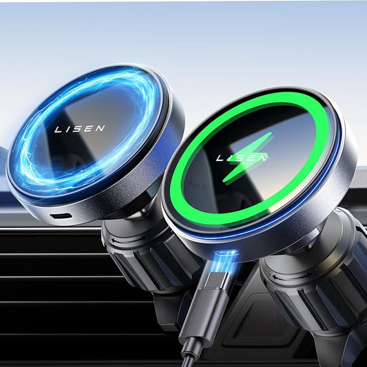 Magsafe Car Mount Charger Hands Free 15W Wireless Charger