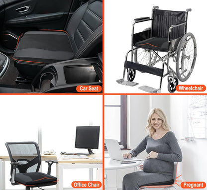 Car Comfort Memory Foam Pain Relief Driver Seat Cushion for Auto Office Wheelchair
