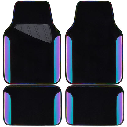 Car Waterproof Universal Floor Mats Faux Leather Anti-Slip Nibbs Driver Heel Pad 4 Packs