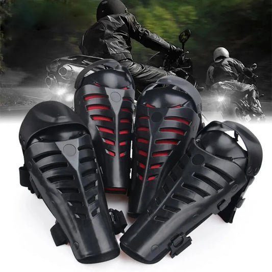 2pcs Motorcycle Racing Safety Protective Gear Wrist Knee Protector Knee Pads