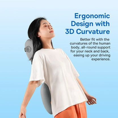 Car Waist Headrest Neck Pillow Support 3D Memory Foam Pain Relief Cushion