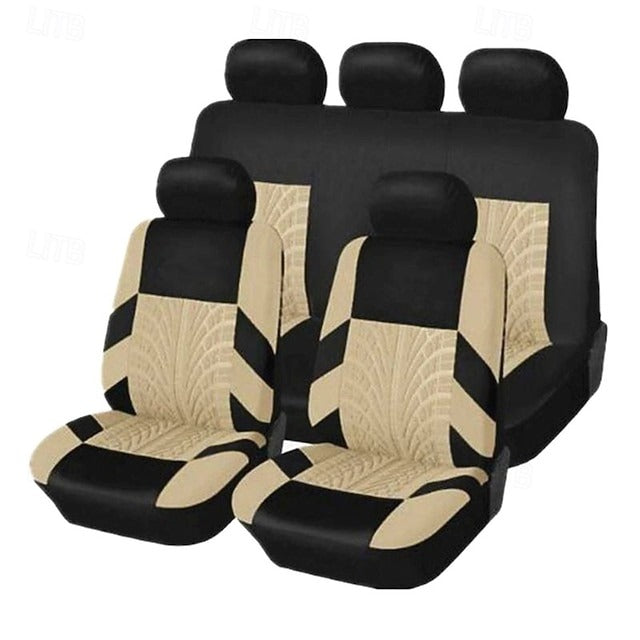 9 Pcs/set Universal Car Seat Full Set Track Design Breathable Seat Protectors