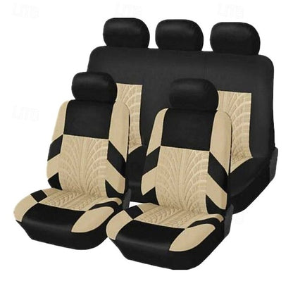 9 Pcs/set Universal Car Seat Full Set Track Design Breathable Seat Protectors