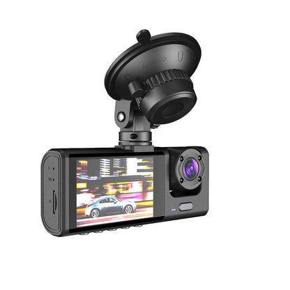 Car 2 Inch Dash Cam 3-way HD 1080P Three-lens Parking Monitor