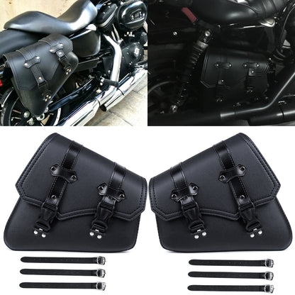 Motorcycle Saddlebags Buckle PU Leather Waterproof Organizer