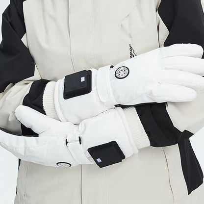 Motorcycle Riding Electric Heated Gloves USB Hand Warmer Waterproof Digital Display Adjustment Warm Mittens