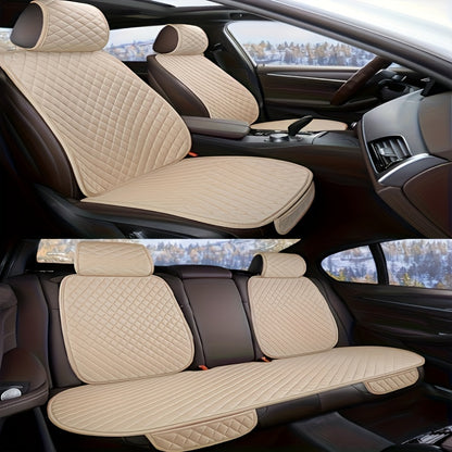 Car All-Season Non-Slip Linen Seat Covers - 3/5/11pcs