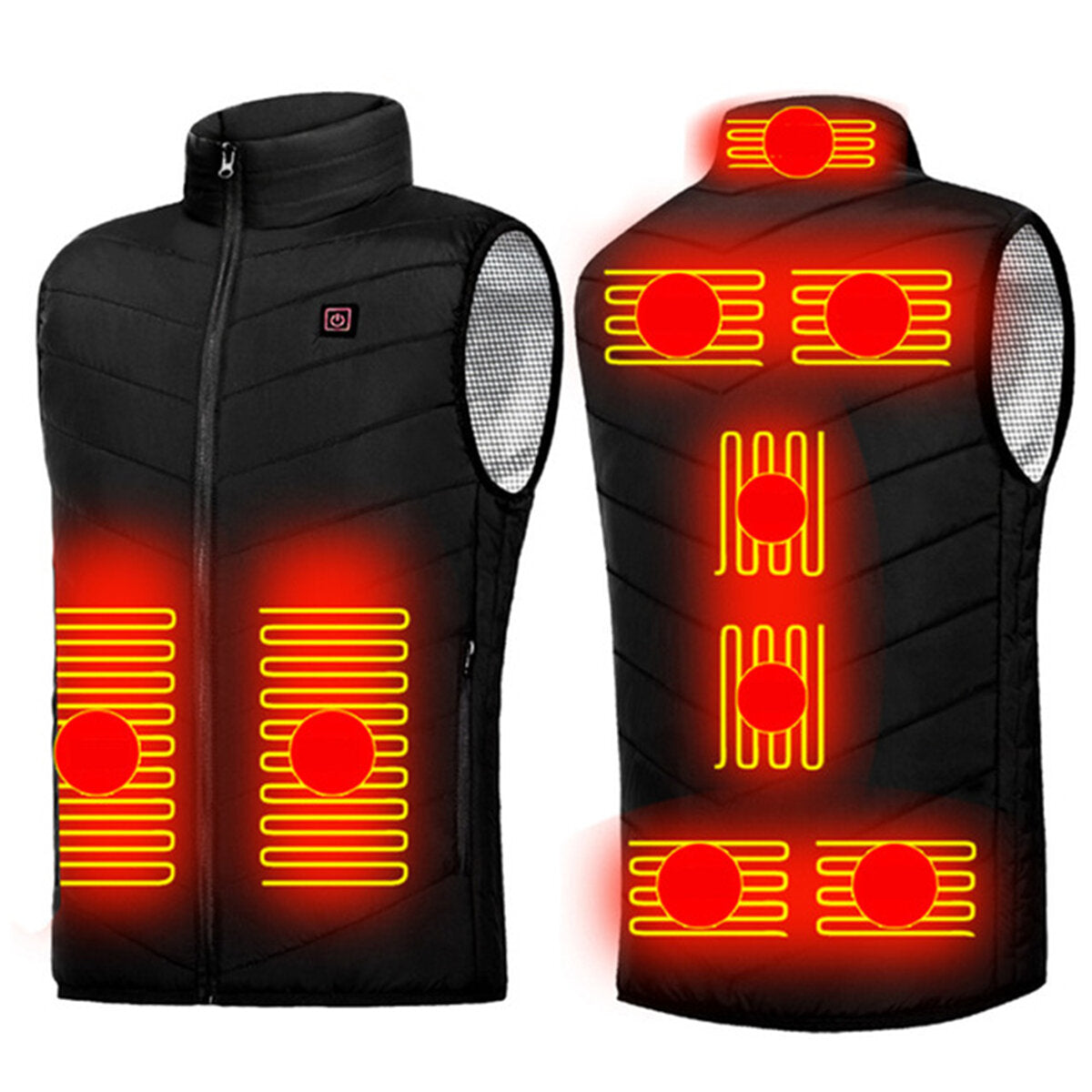 Electric Heated Vest USB Charging Smart Insulation Coats 9 Heating Area