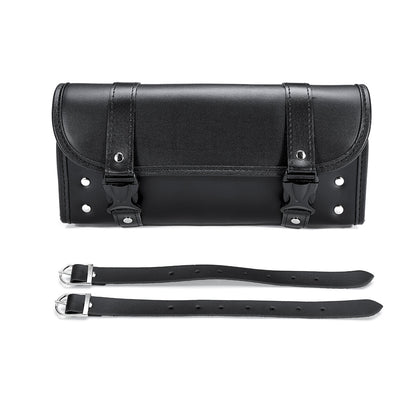 Universal Motorcycle Front PU Leather Fork Saddlebags Pouch Luggage Storage