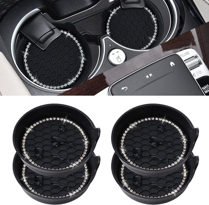 Car Cup Coaster Universal Non-Slip Bling Crystal Organzier