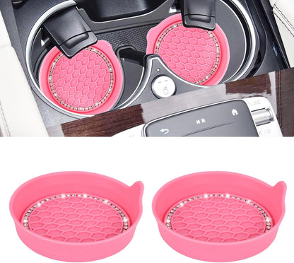 Car Cup Coaster Universal Non-Slip Bling Crystal Organzier