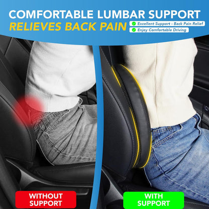 Car Back Lumbar Support Pillow Memory Foam Back Pain Relief