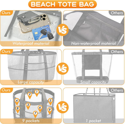 Camping Mesh Beach Waterproof Tote Bags