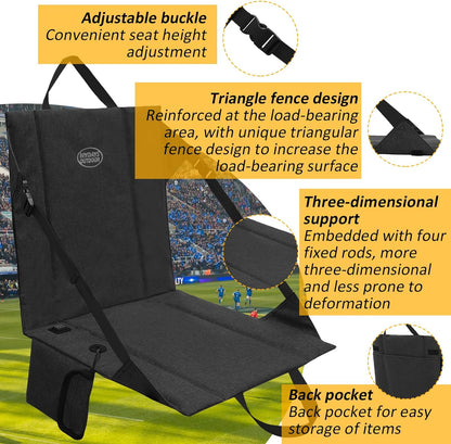 Car Heated Stadium Pad Cordless Rechargeable Seat Cushion