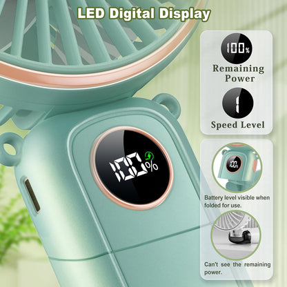 Car Portable Handheld Fan Rechargeable Foldable Fan