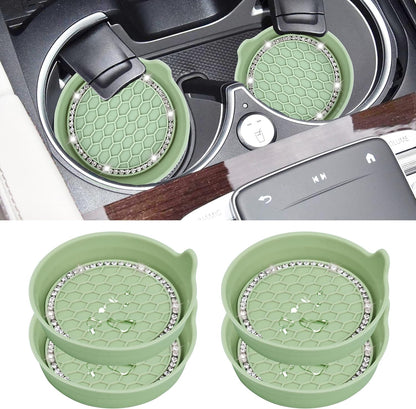 Car Cup Coaster Universal Non-Slip Bling Crystal Organzier